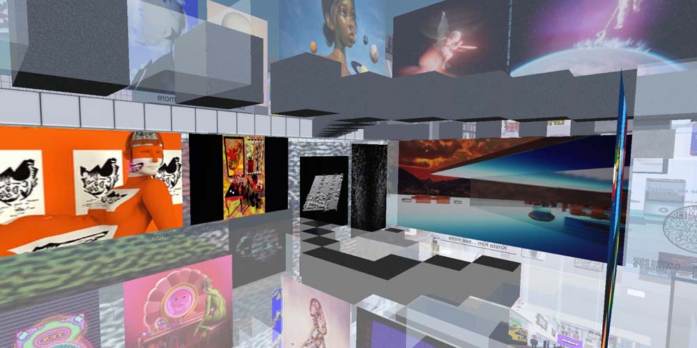 The NFT metaverse and a gallery showcasing multiple NFTs